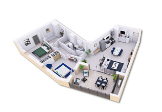  Appartement � vendre 3 pi�ces 73 m�