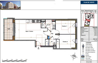  Appartement  vendre 3 pices 61 m