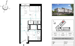  Appartement � vendre 1 pi�ce 20 m�