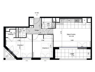  Appartement à vendre 3 pièces 65 m²
