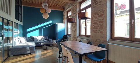   Croix Rousse T3 bis DUPLEX meubl� de 93.45 m�  et 106.27 m� au sol + Cave Appartement - 3 pi�ce(s) - 93 m�