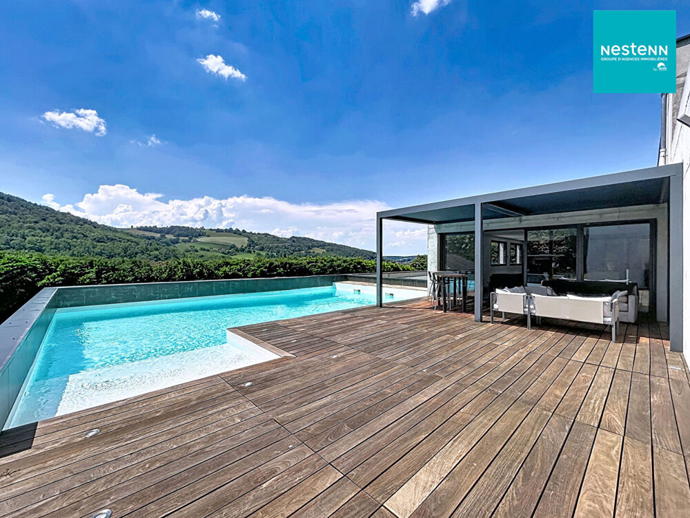 LA FOUILLOUSE (42480) MAISON D'ARCHITECTE CONTEMPORAINE AVEC PISCINE !