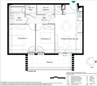  Appartement � vendre 3 pi�ces 59 m�