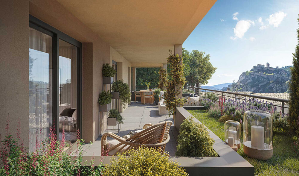 Appartement Neuf , Sisteron 04200 2 pièce(s) 45.30 m2 + terrasse de 27m² , Lot 201