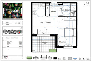  Appartement  vendre 2 pices 40 m