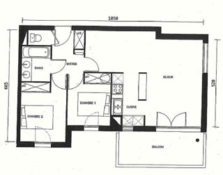  Appartement � vendre 2 pi�ces 58 m�