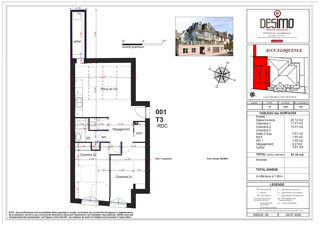  Appartement � vendre 3 pi�ces 61 m�