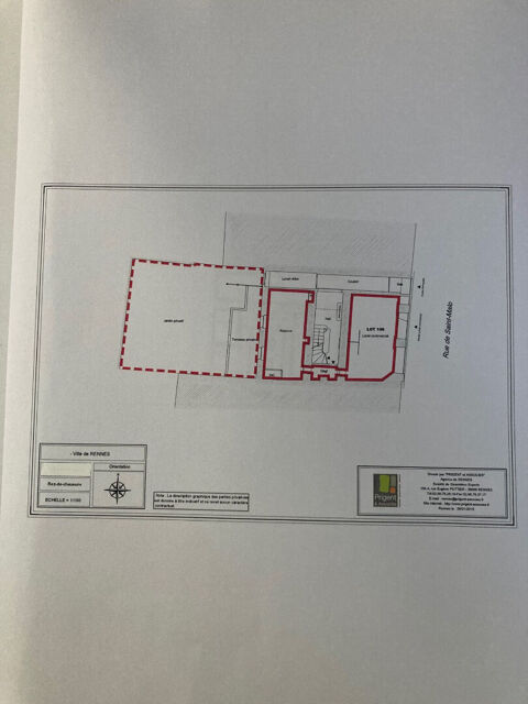 Murs Rennes 55 m&sup2; 214000 35000 Rennes