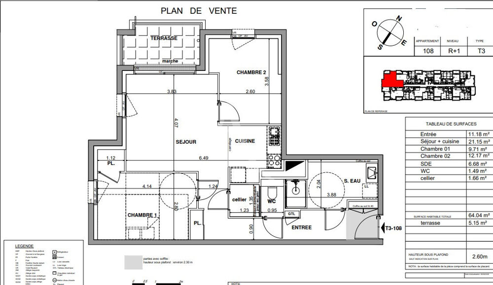 Vente Appartement Appartement Neuf T3 de 64,04m² - Centre ville de LAVAL Laval