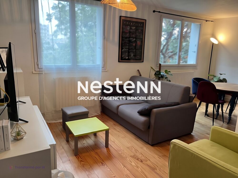 Location Appartement A louer à Vannes centre ville, appartement T3  meublé - 59.23 m2 Vannes