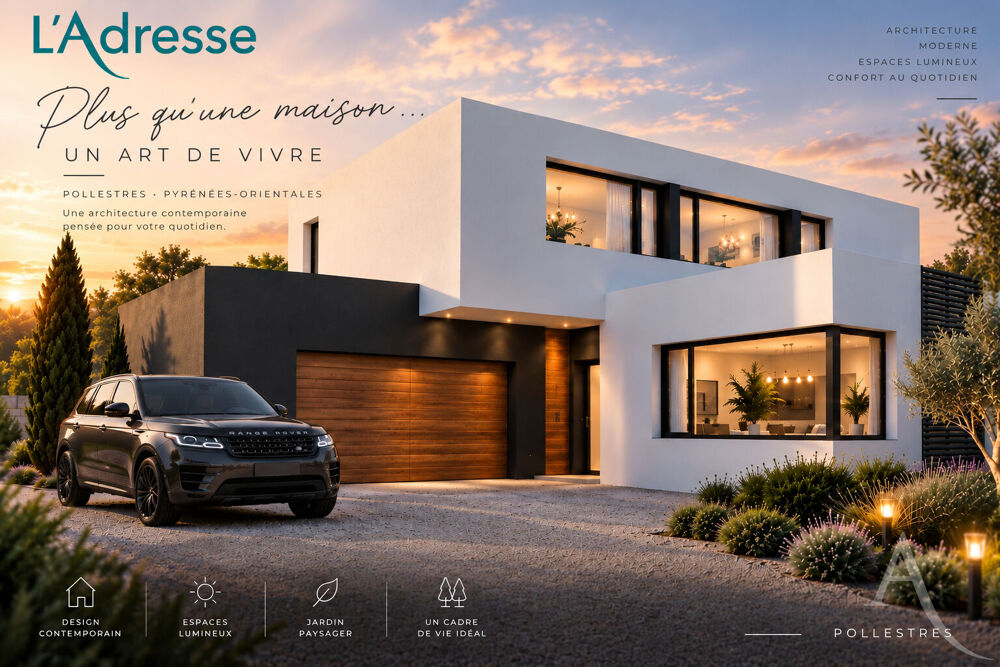 Vente Maison Pollestres, Villa Contemporaine de Type 5 avec garage et piscine Pollestres
