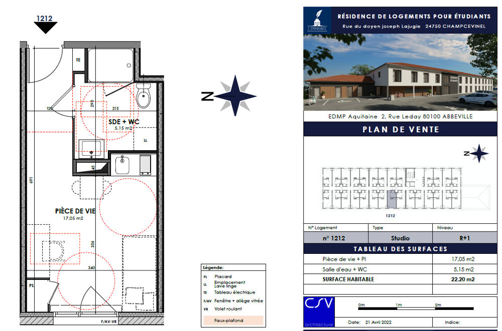 Location Appartement Studio meublé - Résidence étudiante - IUT Périgueux Champcevinel