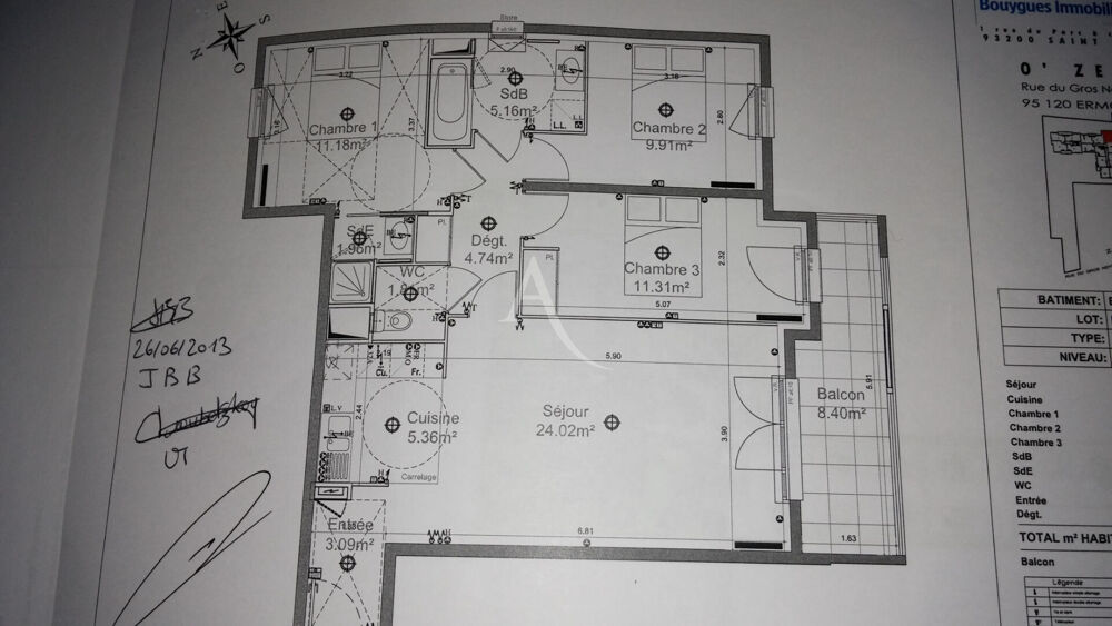 Vente Appartement Appartement Ermont 4 pièce(s) 78.54 m2 Ermont