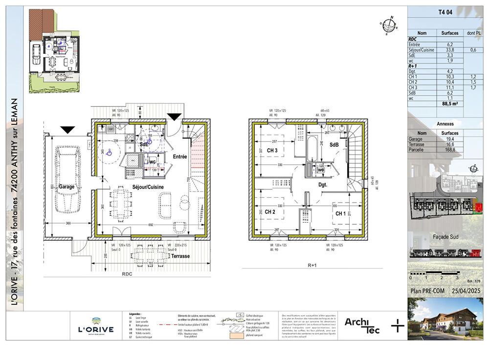 L'ORIVE - ANTHY SUR LÉMAN - Maison 4 pièces de 88.5m²