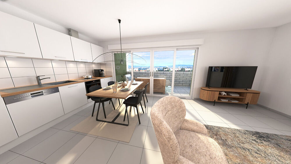 Appartement duplex T4 en dernier étage 98 m² avec 2 loggias - Strasbourg