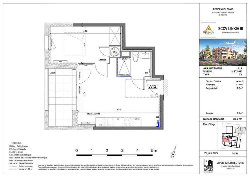 Appartement Stella 2 pièces 33.9m²