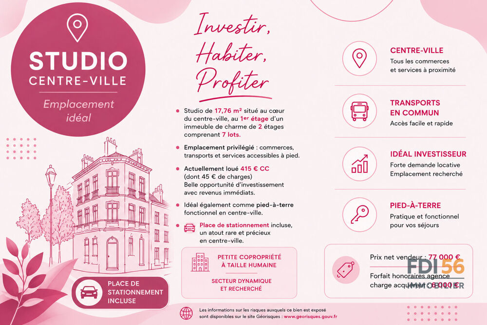 Appartement 1 pièce 17 m² · à Lorient · 17 m² · 83 000 €
