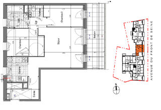  Appartement � vendre 4 pi�ces 74 m�