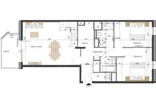  Appartement � vendre 3 pi�ces 74 m�