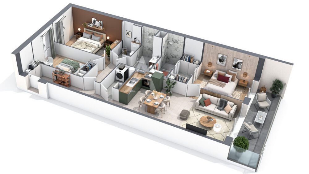 Appartement T4 neuf ? Résidence Le Chêne Liège ? Saint-Gilles-Croix-de-Vie 91.6 m2