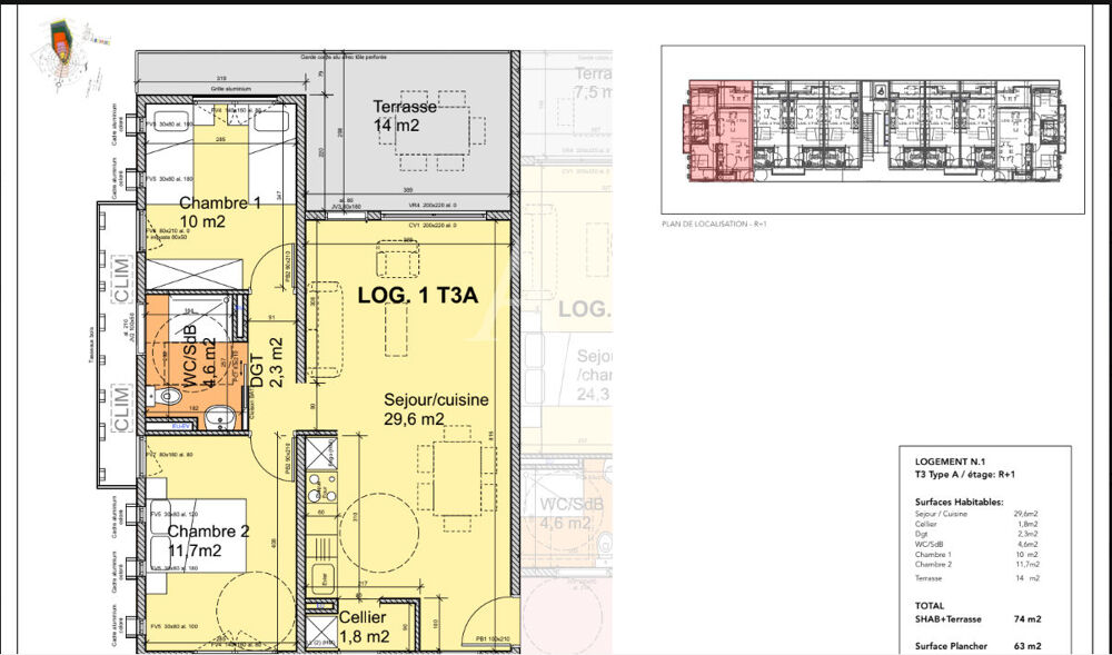 Appartement 3 pièces 60 m² · à Remire Montjoly · 60 m² · 260 000 €