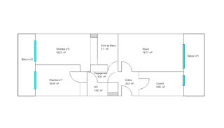  Appartement  vendre 2 pices 40 m