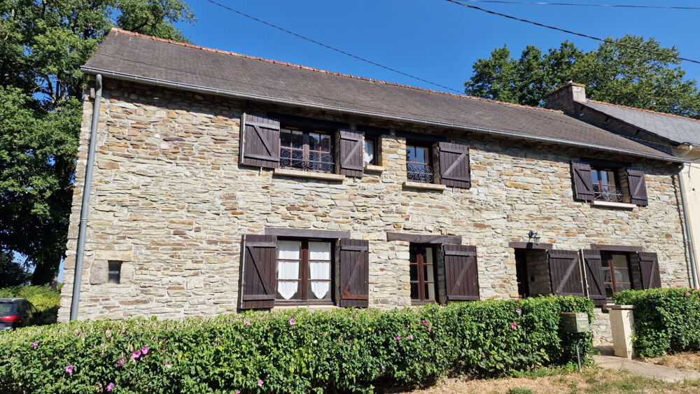 Vente Maison MORBIHAN Charmante maison de campagne de 4 chambres, 2 salles de bains, grand jardin, terrasse, parking Mauron