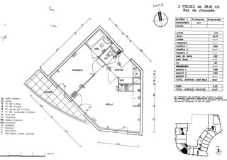 Appartement à louer 2 pièces 39 m²
