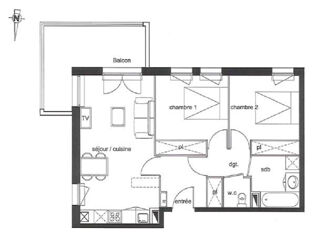  Appartement � vendre 3 pi�ces 55 m�