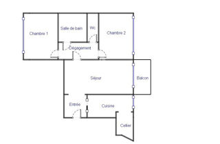  Appartement � vendre 3 pi�ces 58 m�