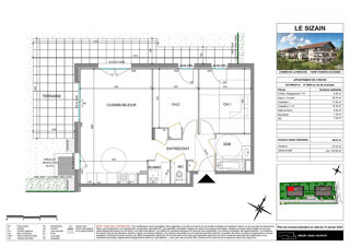  Appartement � vendre 3 pi�ces 65 m�