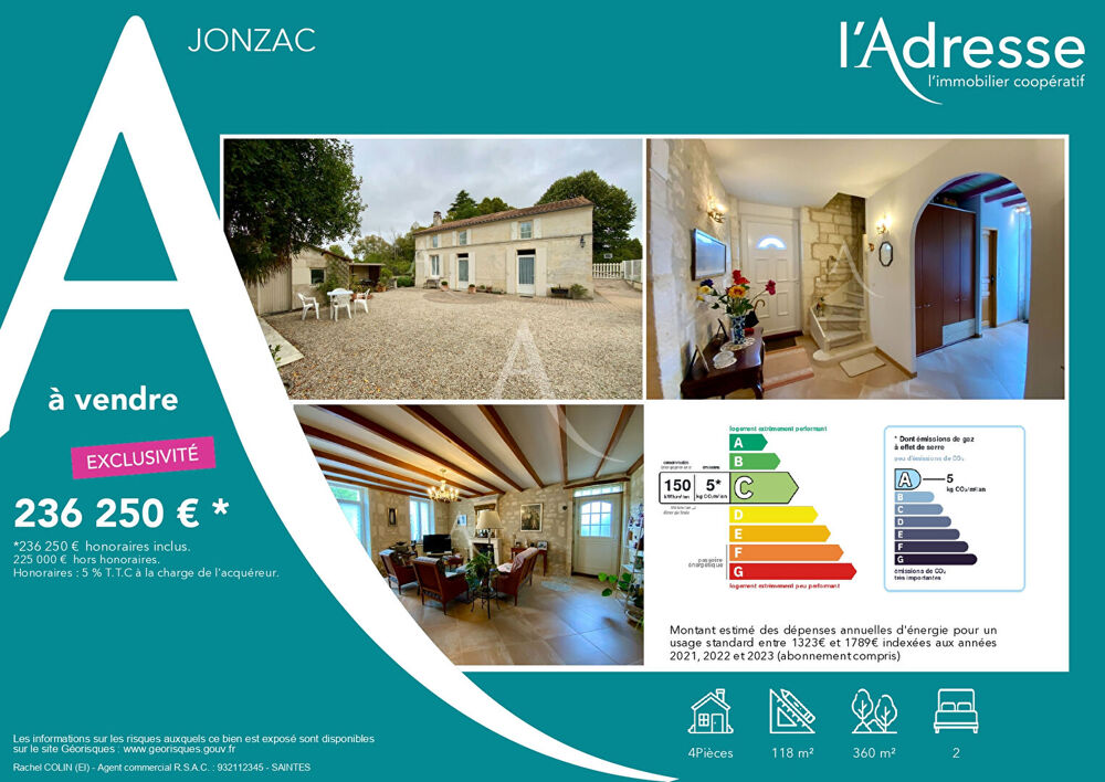 Maison de 118 m2 dans Jonzac