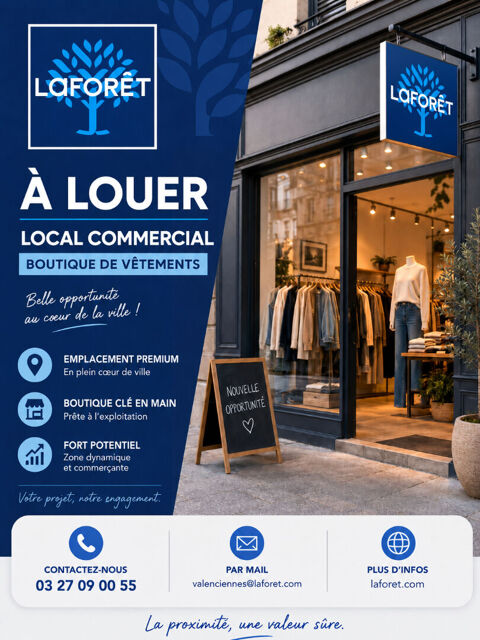 Local commercial Valenciennes 100 m2 1800 59300 Valenciennes