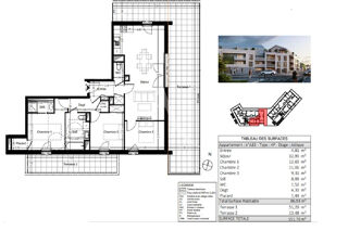  Appartement � vendre 4 pi�ces 87 m�