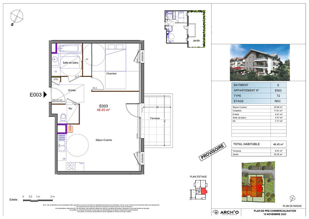 Vente Appartement ALLINGES - Appartement T2 en rez-de-jardin - 48.45m² Allinges