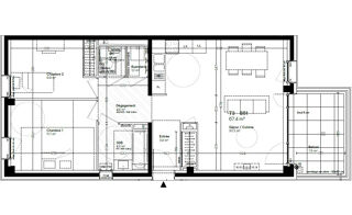  Appartement � vendre 3 pi�ces 68 m�