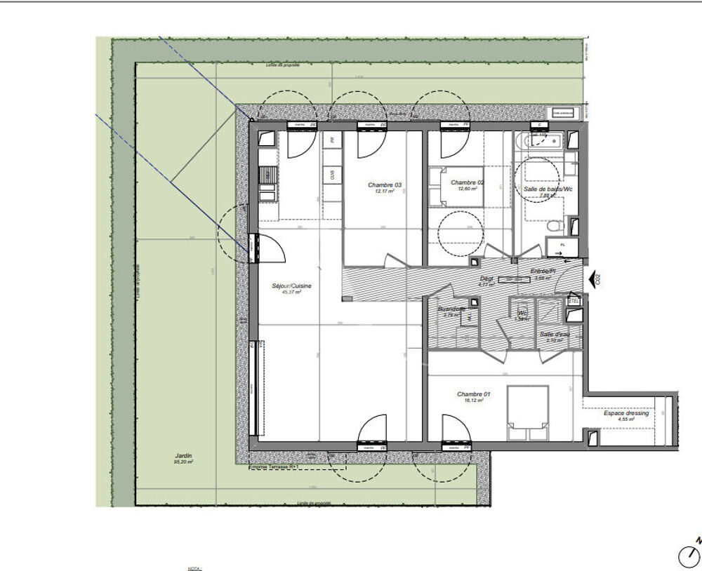 Appartement de type 4 situé à Aix en Provence