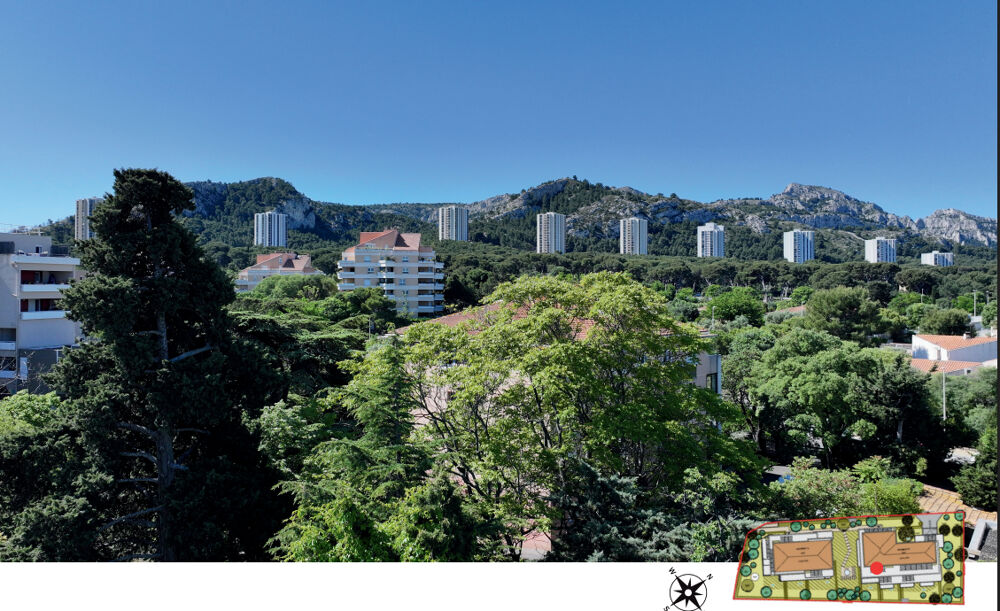 Vente Appartement NOUVEAU  - APPARTEMENT T4 TOIT TERRASSE VUE COLLINES ET PARKING - MARSEILLE 9 Marseille 9