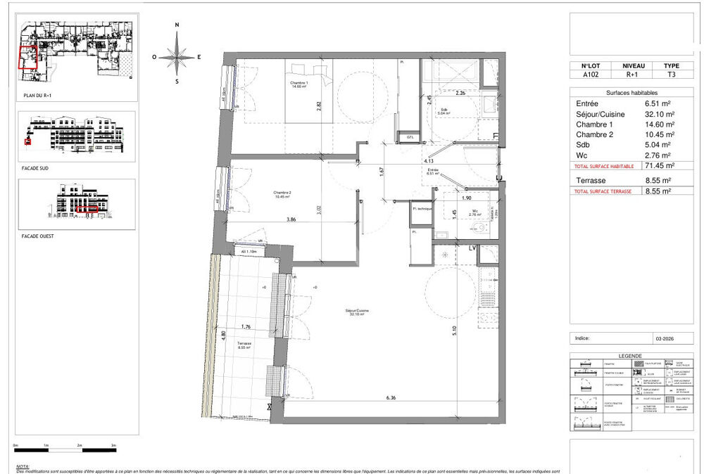 Vente Appartement A vendre T3  de 71,45m² avec terrasse - Secteur Belle Beille à ANGERS Angers