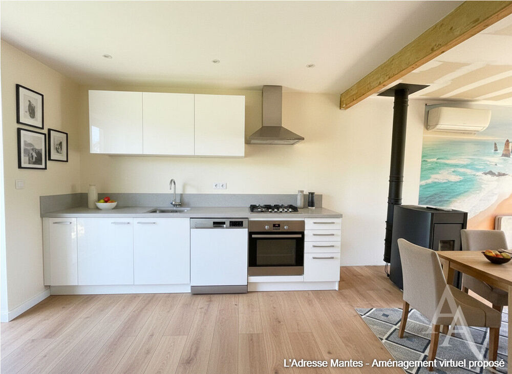 Maison 4 pièces, 3 chambres, jardin, garage, Limetz-Villez, maison de 2019