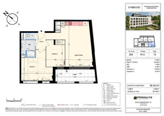  Appartement à vendre 3 pièces 56 m²