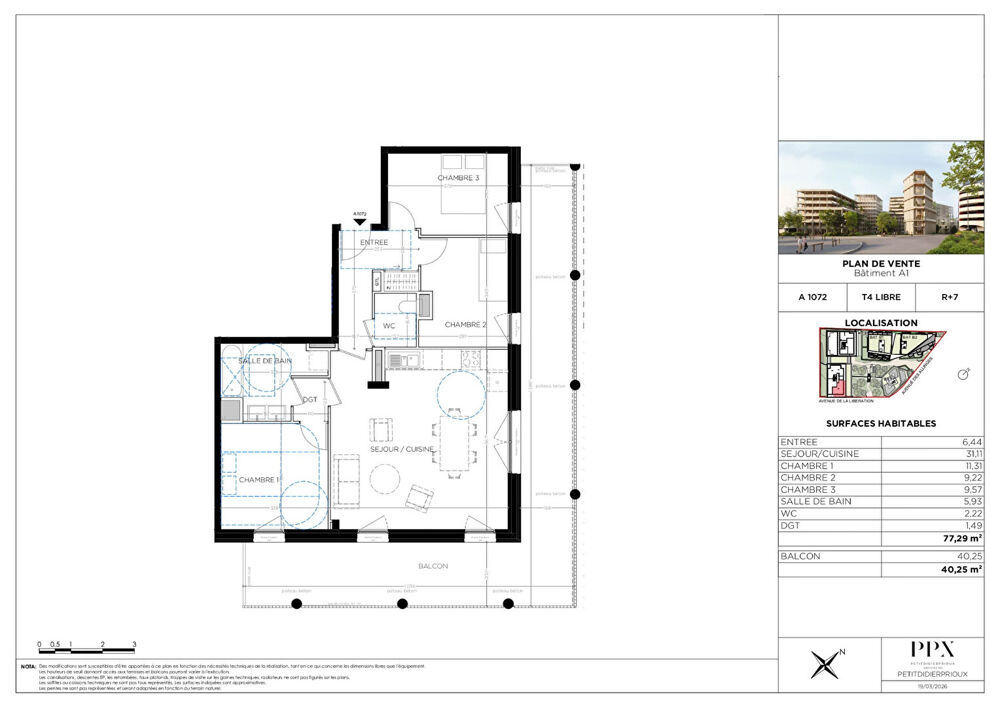 THONON LES BAINS - Appartement T4 - 77.29m²