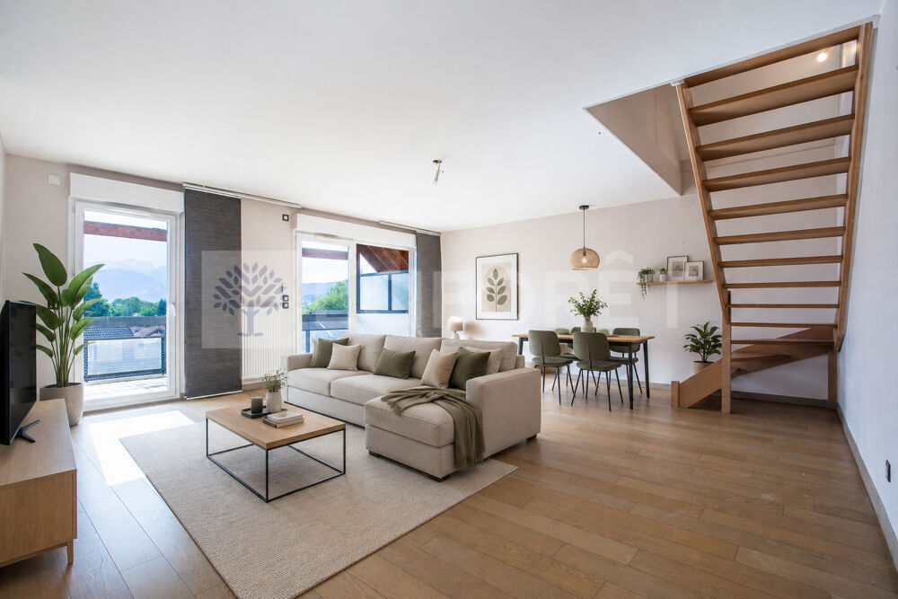 AGENCE IMMOBILIERE LAFORET - CO-EXCLUSIVITE - "MUSCARI" - POISY - APPARTEMENT DUPLEX T3 de 114,66m² - TERRASSE 12,35m² - CAVE -