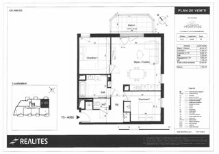 Location Appartement Appartement Challans 3 pièce(s) 64.95 m2 Challans