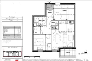  Appartement � vendre 3 pi�ces 59 m�