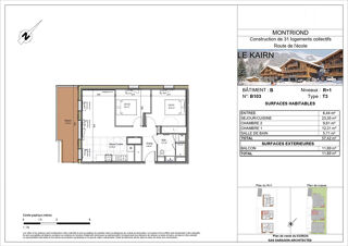  Appartement  vendre 3 pices 57 m