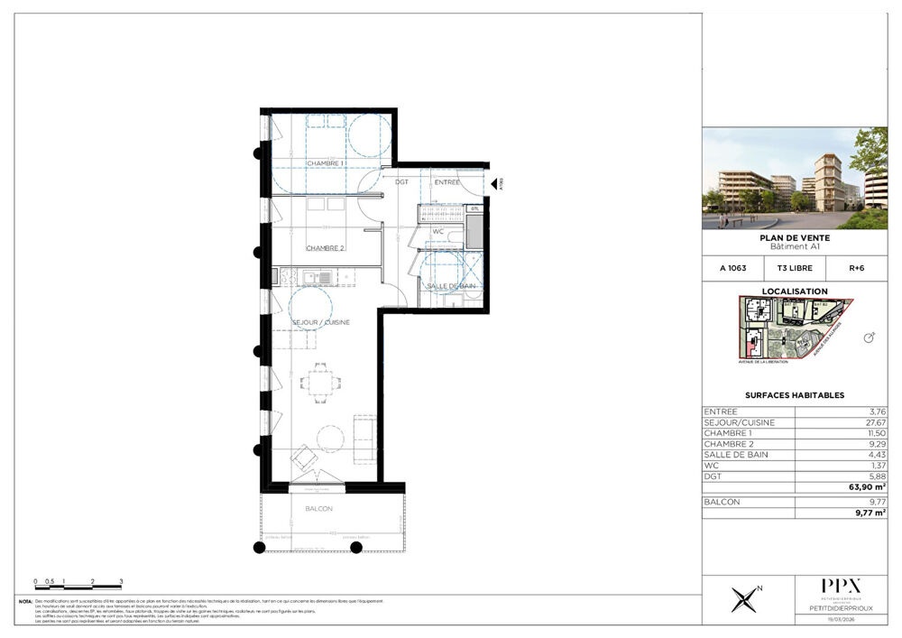Vente Appartement THONON LES BAINS - Appartement T3 - 63.90m² Thonon les bains