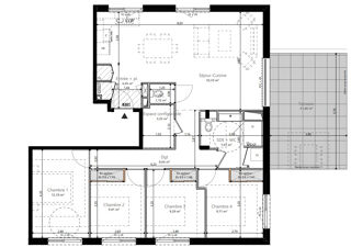  Appartement � vendre 5 pi�ces 96 m�