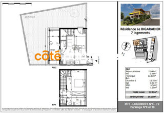 Appartement � vendre 2 pi�ces 58 m�