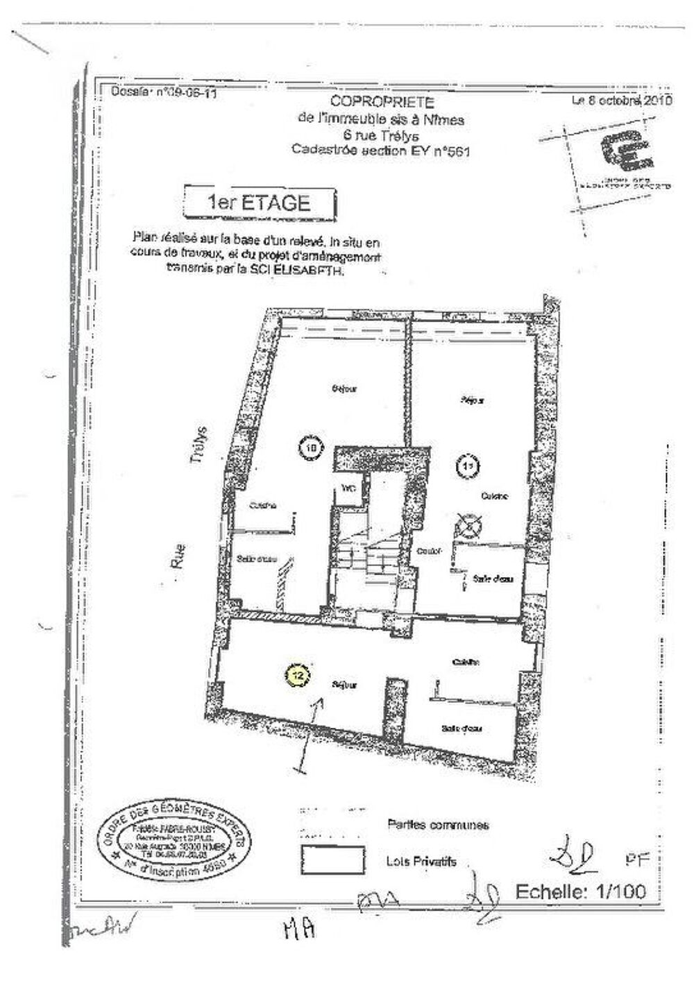 Location Appartement NIMES CENTRE AMIRAL COURBET GAMBETTA GRAND STUDIO 35.35M² Nimes